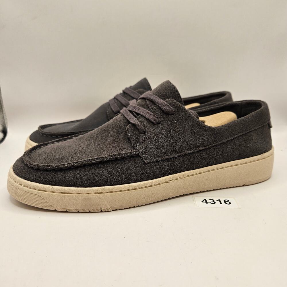 TOMS MEN'S 9.5 TRAVEL LITE LONDON LOAFER FORGED IRON SUEDE 10021272
